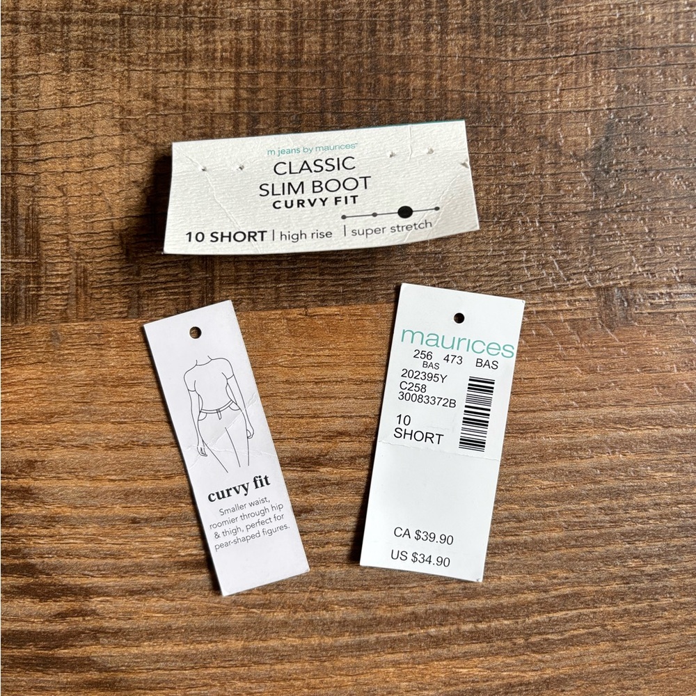 m jeans by Maurices Classic Curvy High Rise Slim Boot Jean Size 10 Short - Picture 6 of 10